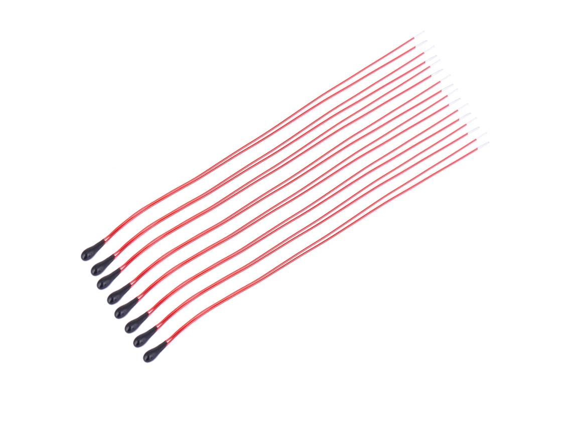 Termistor NTC MF52B sensible de 5 k con cable esmaltado de 60 mm para equipos eléctricos (10 unidades)