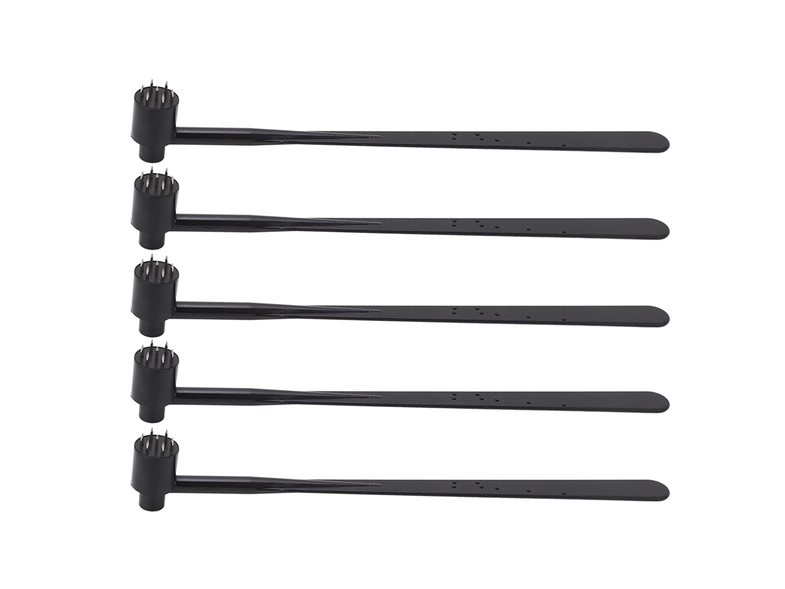 5 Martillos Dérmicos De Acero Inoxidable Con Mango De Abs, Punta Única Para Uso Industrial.