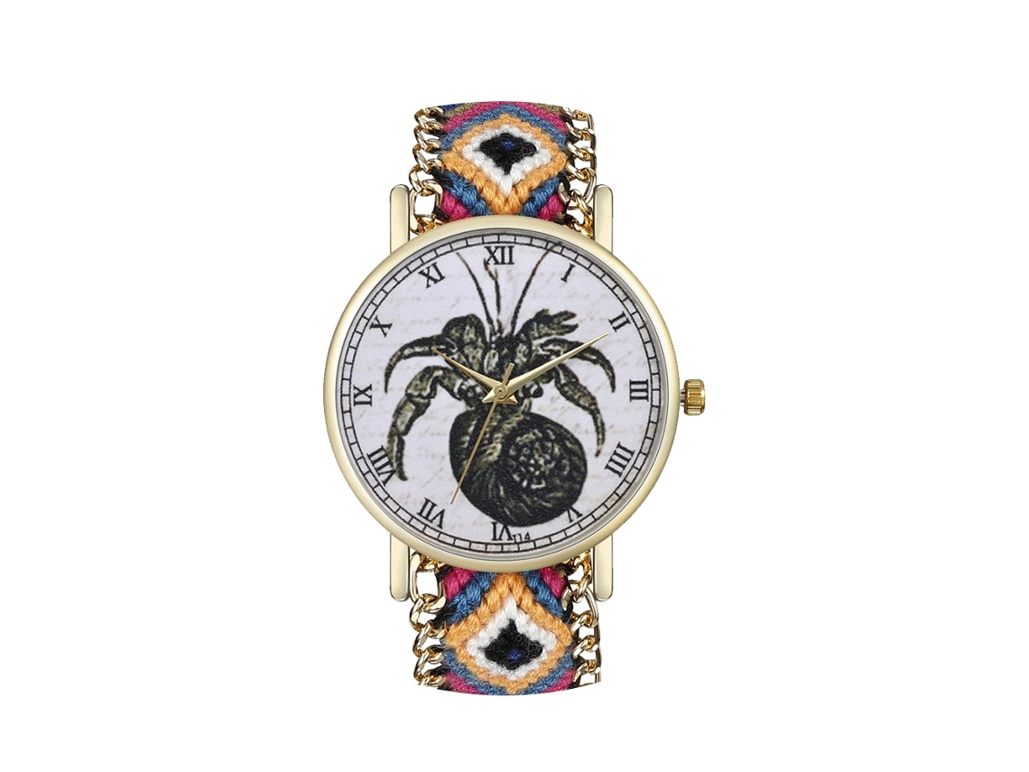 Reloj De Pulsera De Cuarzo Con Correa De Lana Sencilla Y Elegante T14-fg(6)
