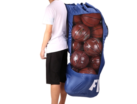 Bolsa de equipamento de malha Bolsa de ombro de bola de futebol de vôlei de basquete Azul L