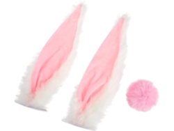 Adorno Casco Motocicleta Orejas Conejo Peluche Adorable Accesorio Sintético Instalación Resistente Efecto