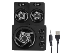 Sada D-209 Subwoofer 2.1 Para Computador Pc Celular Mini Alto-falante Bluetooth Com Luzes 7 Cores