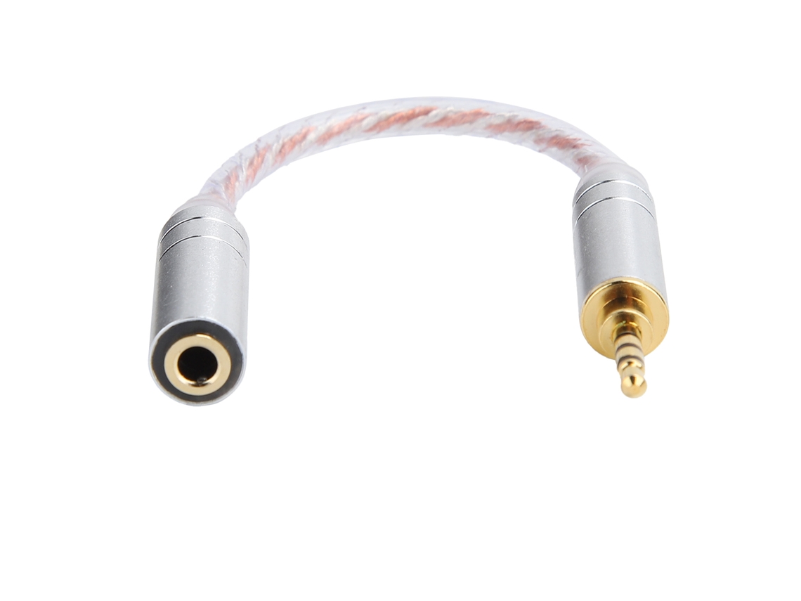 Cabo Adaptador De Áudio 2.5mm Macho Balanceado Para 3.5mm Fêmea Estéreo Para Zx300a Hifiman