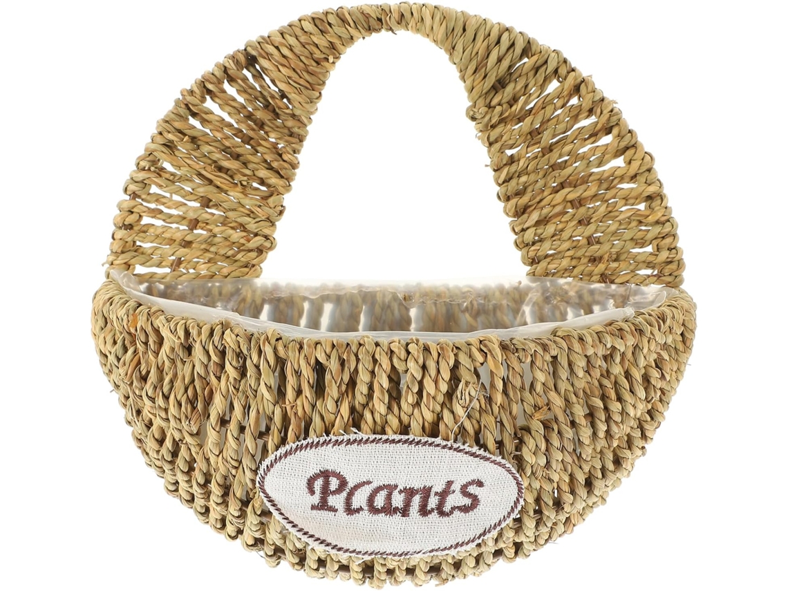 Cesta Colgante Decorativa De Pared Tejida Para Plantas De Interior Y Exterior.