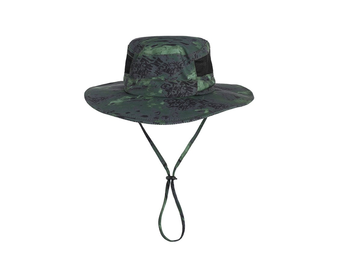 Sombrero de sol Yuysan con estampado de camuflaje, ala ancha, protección solar, plegable y transpirable, ala de 9 cm, talla única (58–60 cm).
