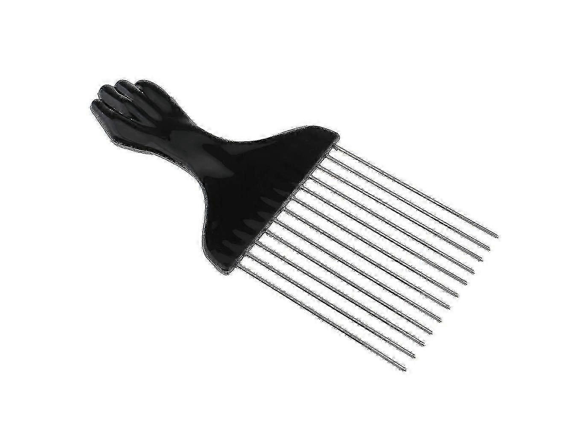 Peine afro de acero inoxidable, peine para el cabello, estilista