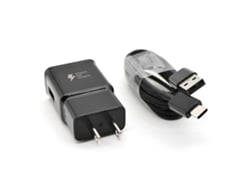 Cargador Usb Inteligente Negro, Material Ignífugo, Para Samsung S8 Con Función De Carga Rápida.