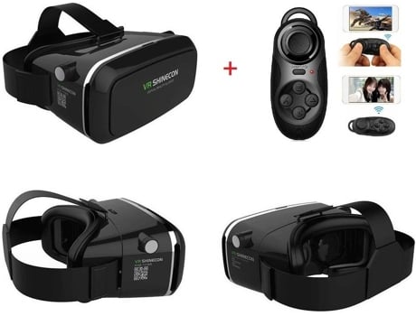 Gafas de Realidad Virtual 3D + Mando MULTI4YOU Negro