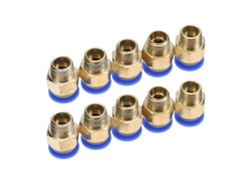 Conector Rápido Neumático, Rosca Macho Recta, Racores De Inserción De 8 Mm (pc8-2, 10 Unidades)