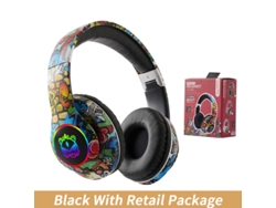Auriculares Bluetooth Para Juegos (negros), Cancelación De Ruido, Plegables.