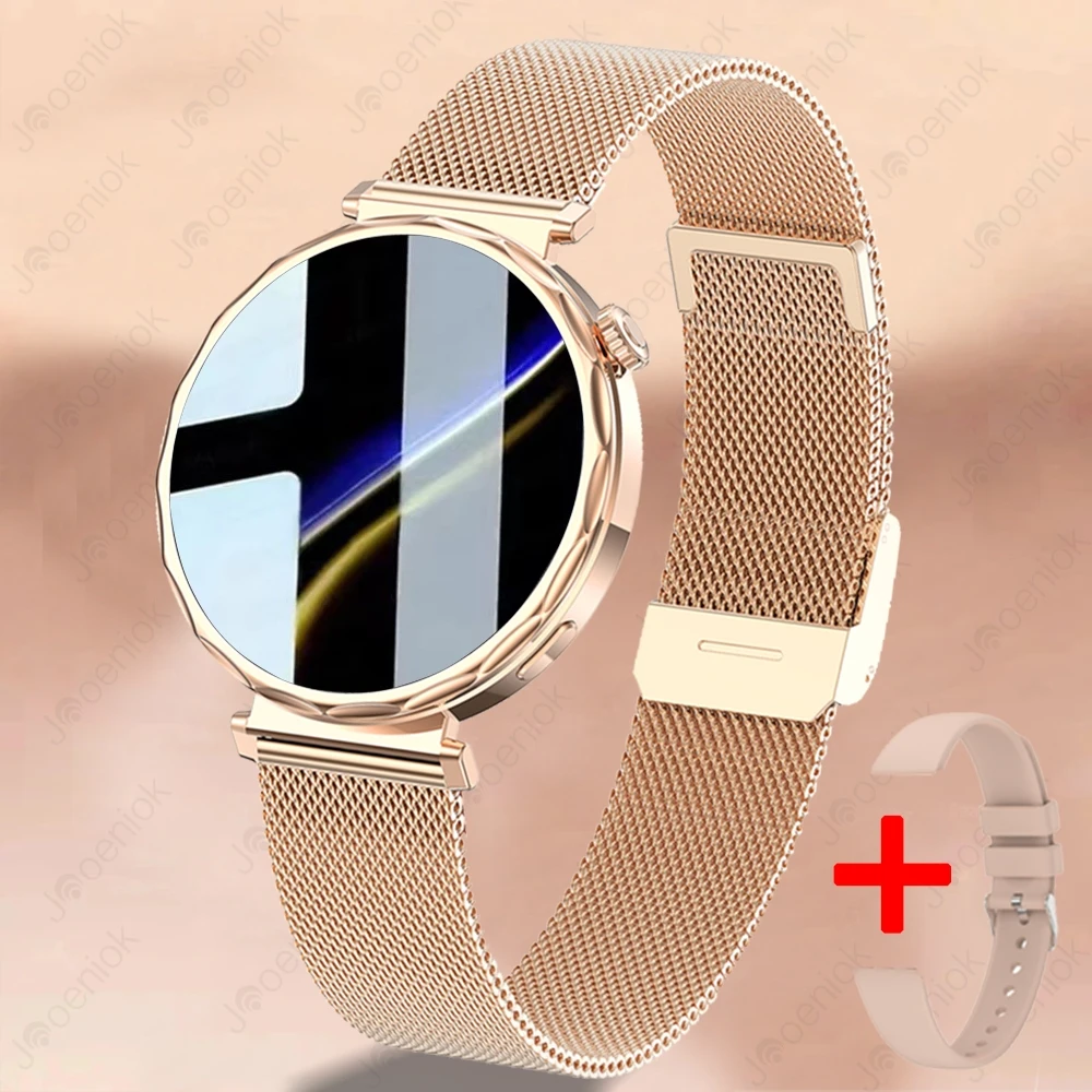 Reloj inteligente (oro rosa) con GPS, monitorización de frecuencia cardíaca, llamadas Bluetooth y resistencia al agua.