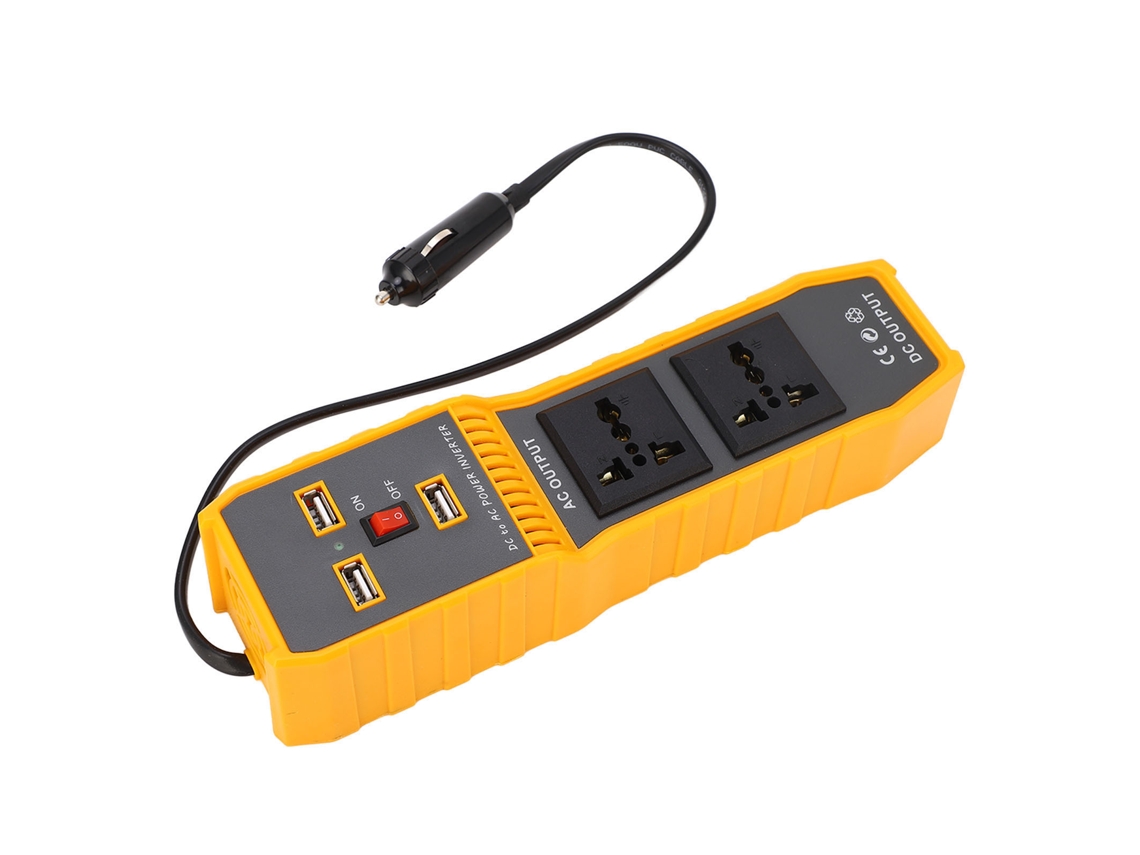 2026-inversor De Corriente Para Coche Dc12v A Ac220v 200w Con 3 Usb Y 1 Tomacorriente De Encendedor Universal