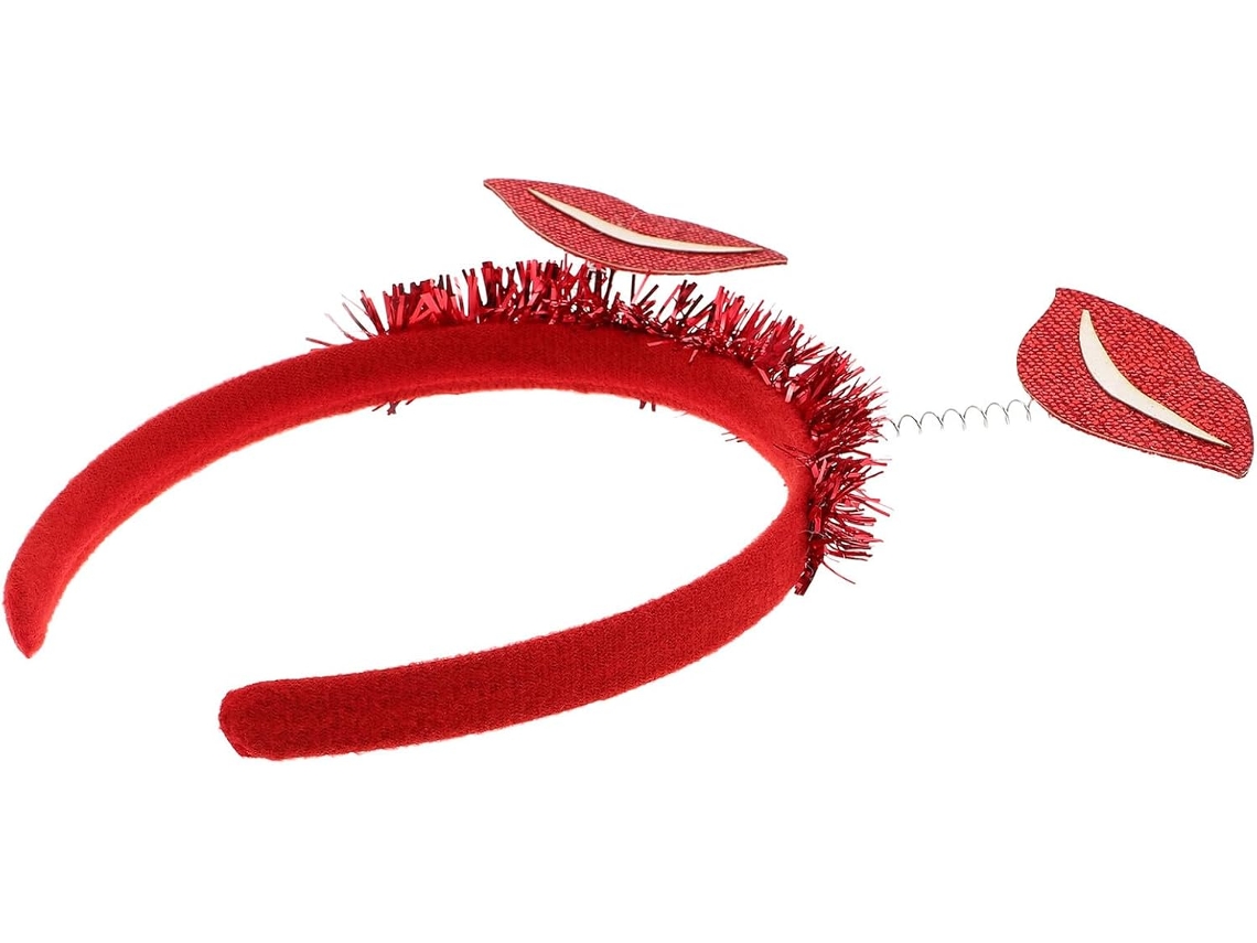 Bandeau À Lèvres Rouge Para Femmes Accesorio Cheveux Saint, Valentin Y Mariage Réglable Léger E...