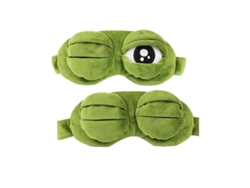 Antifaz Con Un Adorable Diseño De Rana De Dibujos Animados Y Forro De Algodón Transpirable, Ideal Para Jugar Y Proteger Los Ojos. Digitallab