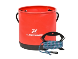 Cubo De Pesca Redondo Plegable Con Cuerda - Equipo De Pesca Para Acampar Y Pescar