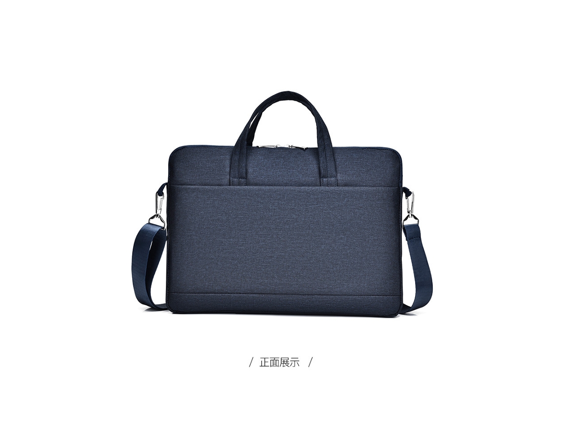 Bolso bandolera grande para portátil/maletín (tamaño mediano, azul claro), resistente a los impactos.