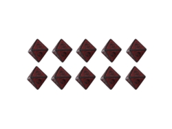 Ats-10 Dados Poliédricos De Acrílico Para Juegos De Mesa Y Rpg, 8 Caras, Multiusos