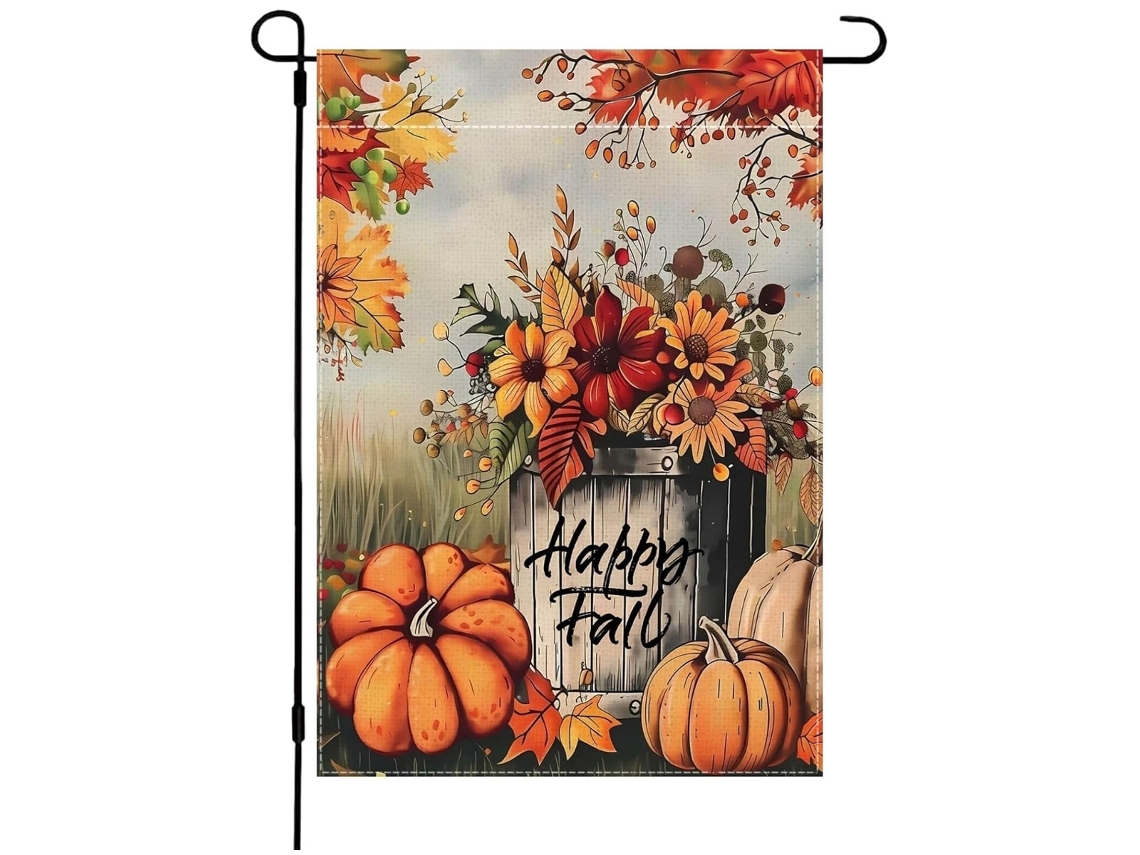 Bandera de jardín de bienvenida de granja de otoño, decoración de Acción de Gracias de otoño NEVEANCE