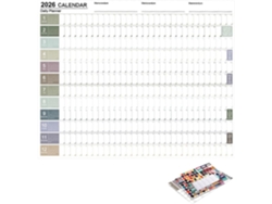 Calendario De Pared Mensual 2026 | 74 X 51 Cm Material De Oficina Grande Planificador De Decorativo