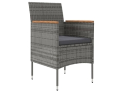 Maison Exclusive - Juego De Comedor Para Jardín 5 Piezas Con Cojines Gris Y Negro