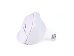 Ratón inalámbrico ergonómico Yizhood 2.4g Bluetooth modo dual recargable blanco