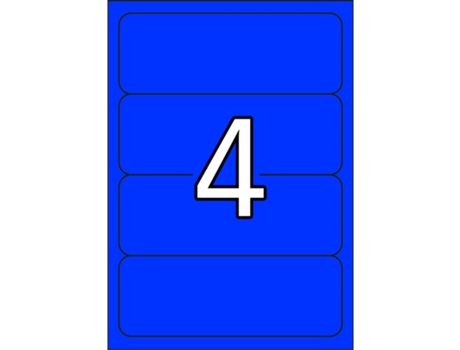 Etiquetas Adhesivas para Archivos A4 20 Hojas APLI (Azul - 190 X 61 mm)