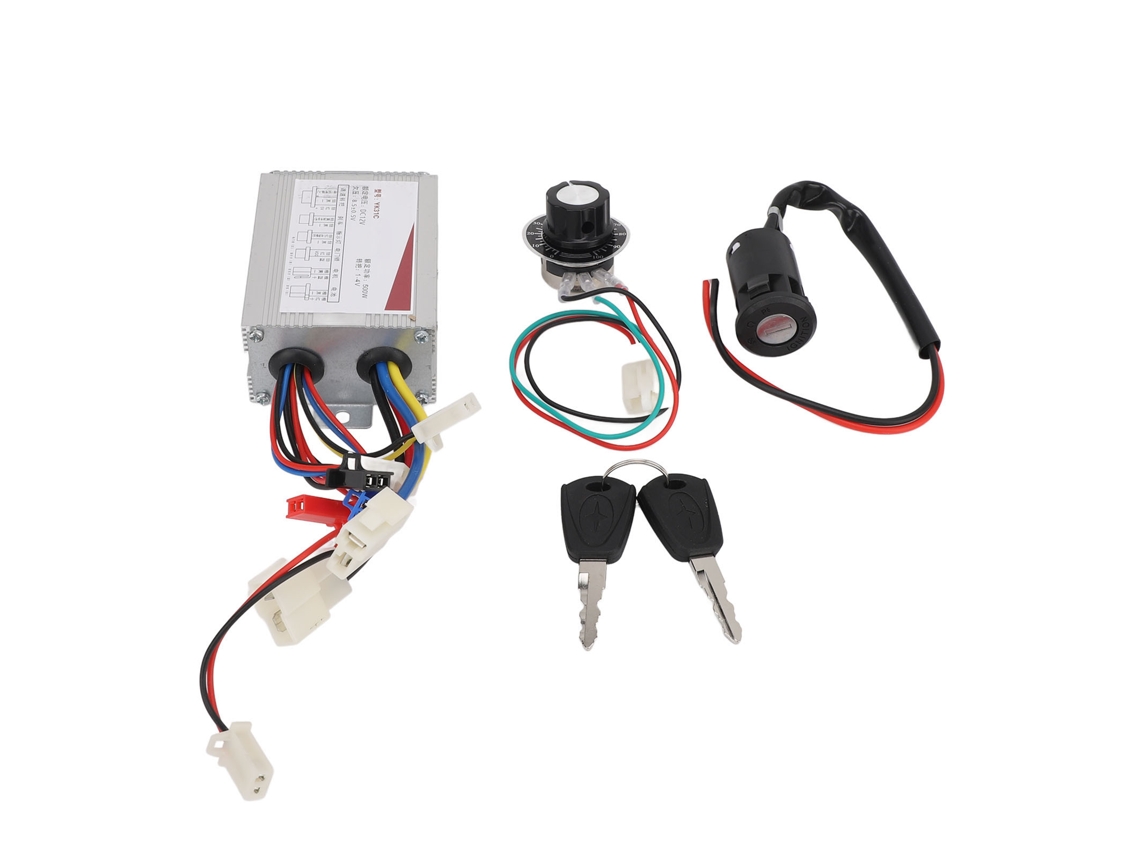 Controlador De Velocidad Para Bicicletas Eléctricas De 12 V Y 500 W Con Llave De Bloqueo Para Triciclos Y Motocicletas Eléctricas.