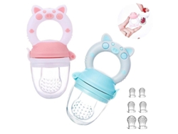 2 Biberones Para Bebés Con Silicona Segura Para Alimentos Frescos Y Dientes En Crecimiento.