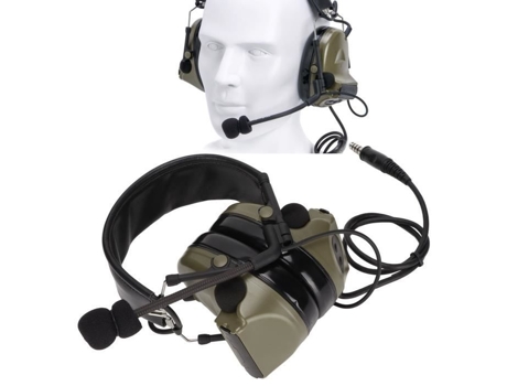 HURRISE 1Mm U94 Ptt y Auricular U94 Ptt y Auricular 7.1Mm Alta Reducción de Ruido Walkie Talkie Auricular Sonido Verde Od
