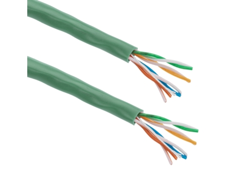 Cable BEMATIK Reel Categoría 5E Solid Green Cca 24Awg Utp 100M