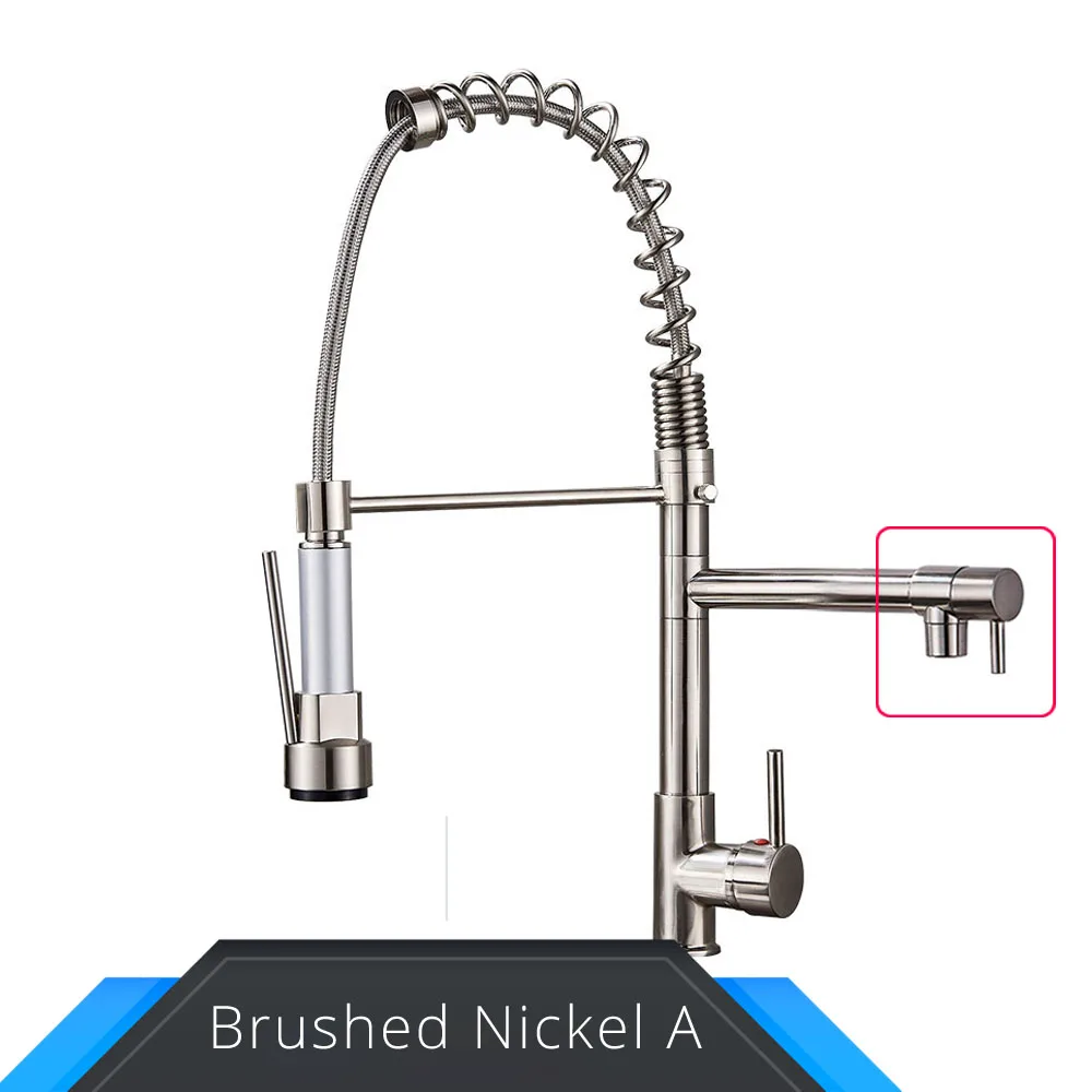 Grifo De Cocina Extraíble Con Resorte, Mezclador De Agua Fría Y Caliente Para Una Instalación Flexible Sobre La Encimera.