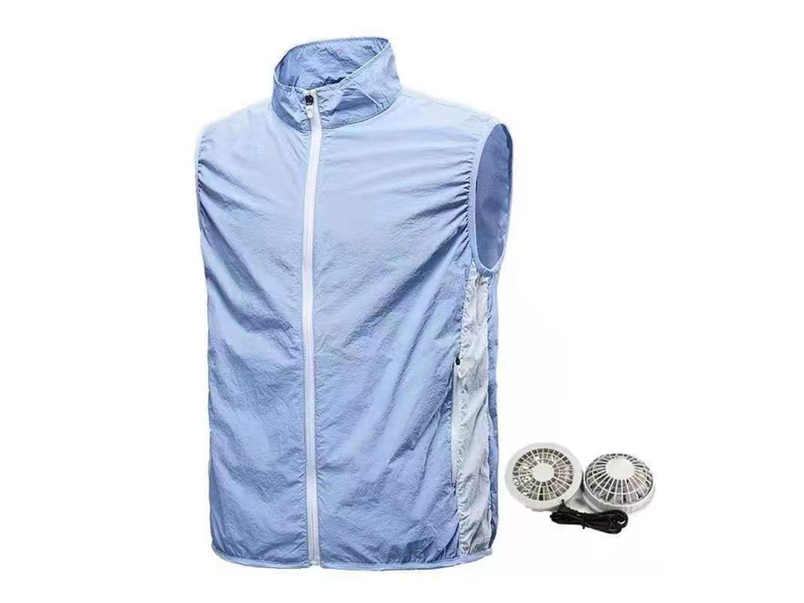 Bolsa Térmica Para El Almuerzo Para Hombre Con Ventilador De 3 Velocidades, Talla 2xl, Azul Claro, Ideal Para El Verano.