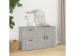 Aparador De Madera Contrachapada Gris Hormigón 100x33x59,5 Cm