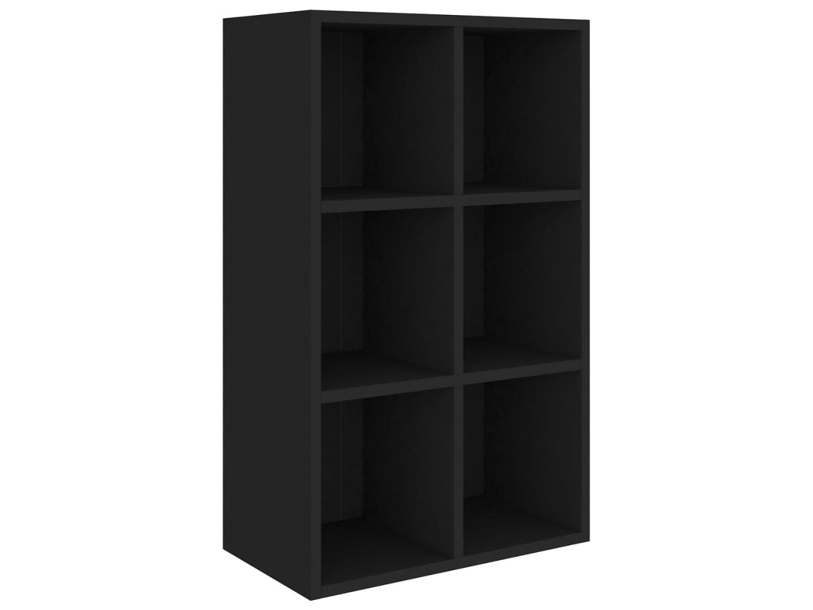 Estantería de libros VIDAXL Negro Madera contrachapada (66x30x97.8 cm)