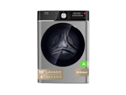 Lavadora-secadora Evvo de 1 kg + 6 kg, carga frontal, Nature M1/6, 14 rpm, motor BLDC, M-Smart, acero inoxidable.