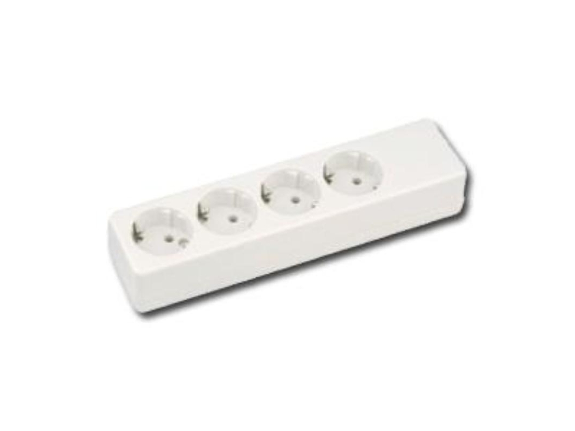 Electricidad Base Multiple Con Tt 4 Tomas Scable 41004