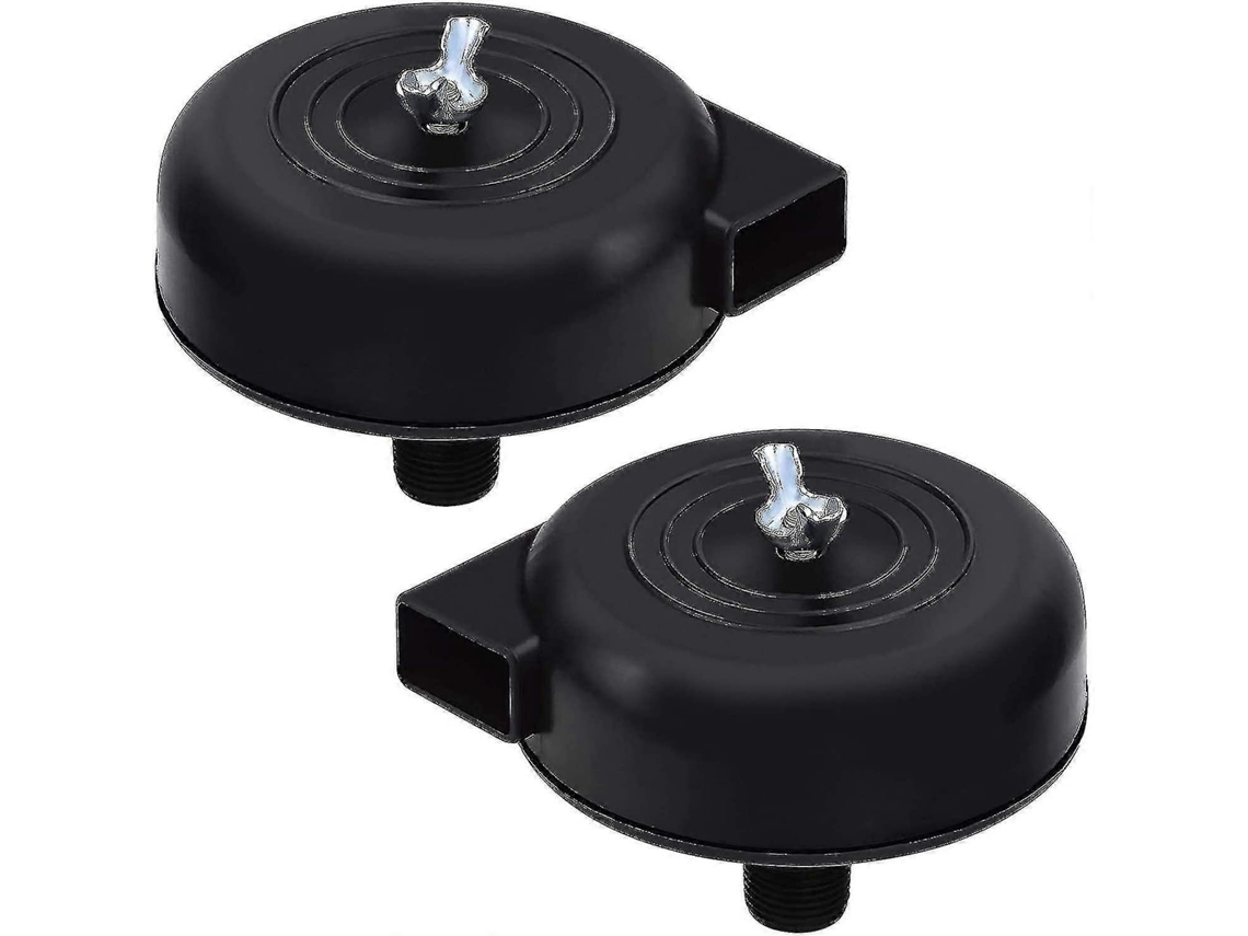 2 Filtros De Compresor, 16mm 3/8pt Hilo Macho Silencioso Para Compresor De Aire (negro)