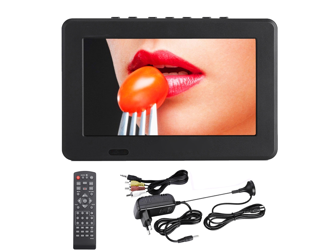 Televisor digital analógico portátil de 7 pulgadas con resolución 800x480