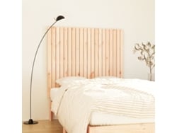Cabecero De Cama De Pared Madera Maciza De Pino 127,5x3x110 Cm