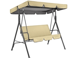 Juego de cubierta de repuesto para toldo de columpio, impermeable, con protección UV, asiento y cubierta superior para columpio de patio exterior de 3 plazas.