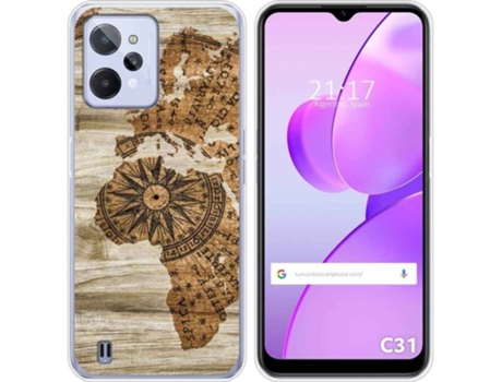Carcasa para Realme C31 TUMUNDOSMARTPHONE Dibujos Madera 07 Multicolor