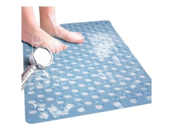 2026-tapete De Ducha Cuadrado Antideslizante Antimoho Lavable A Máquina Azul 75x43 Cm
