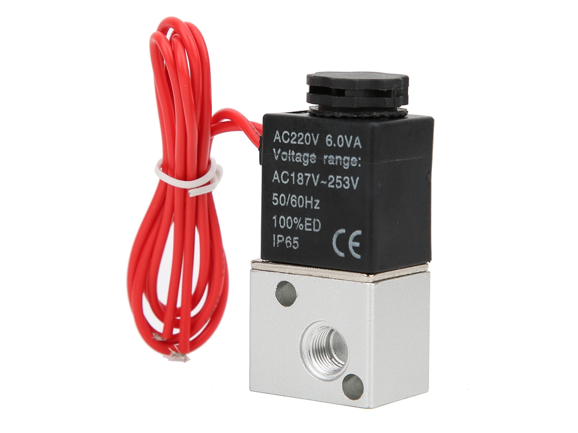 Electroválvula de dos vías de latón normalmente cerrada para aire y agua