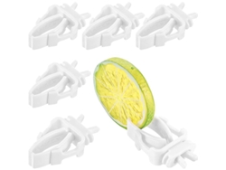 Soporte Para Comida De Jaula Para Pájaros, 6 Piezas, Pinzas Para Frutas Y Verduras Para Loros