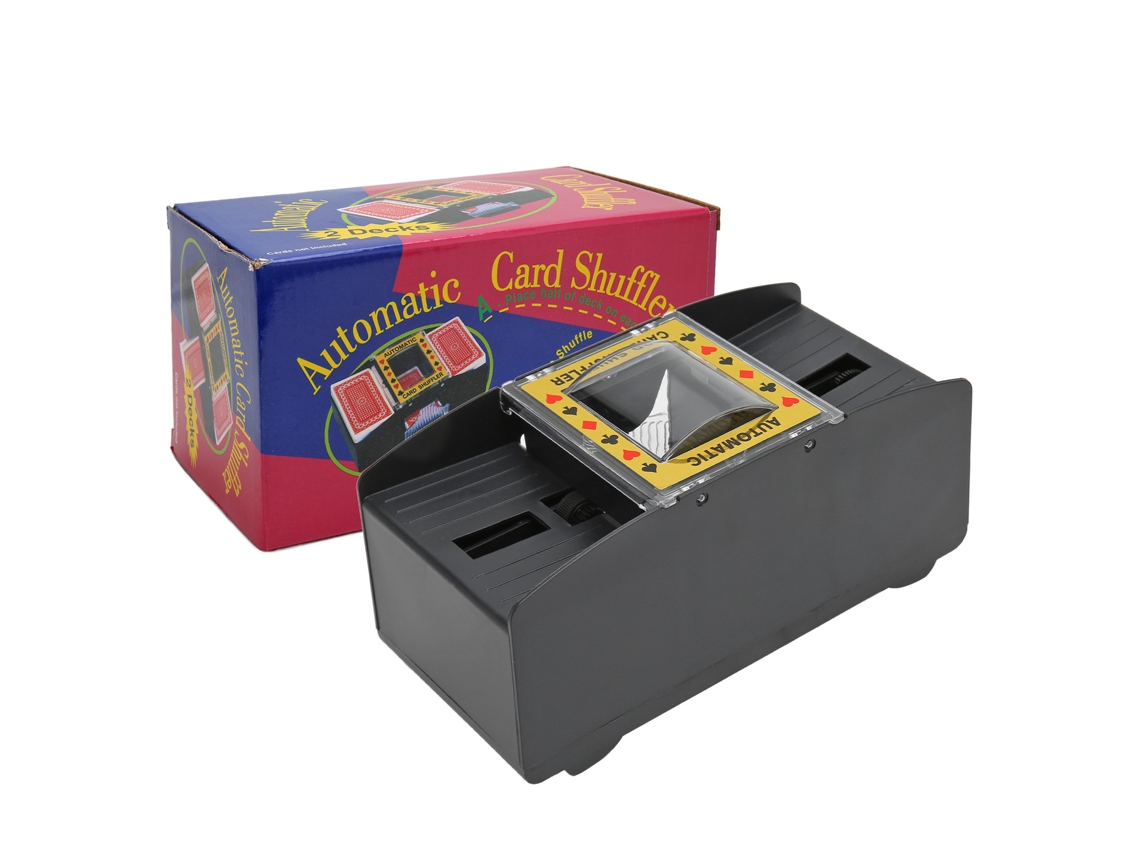 Barajador Automático Eléctrico De Cartas Para 2 Barajas, Funciona Con Pilas, Para Póker, Hogar Y Oficina.