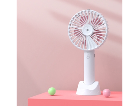 Mini Ventilador De Spray Con Soporte De Teléfono Móvil Blanco