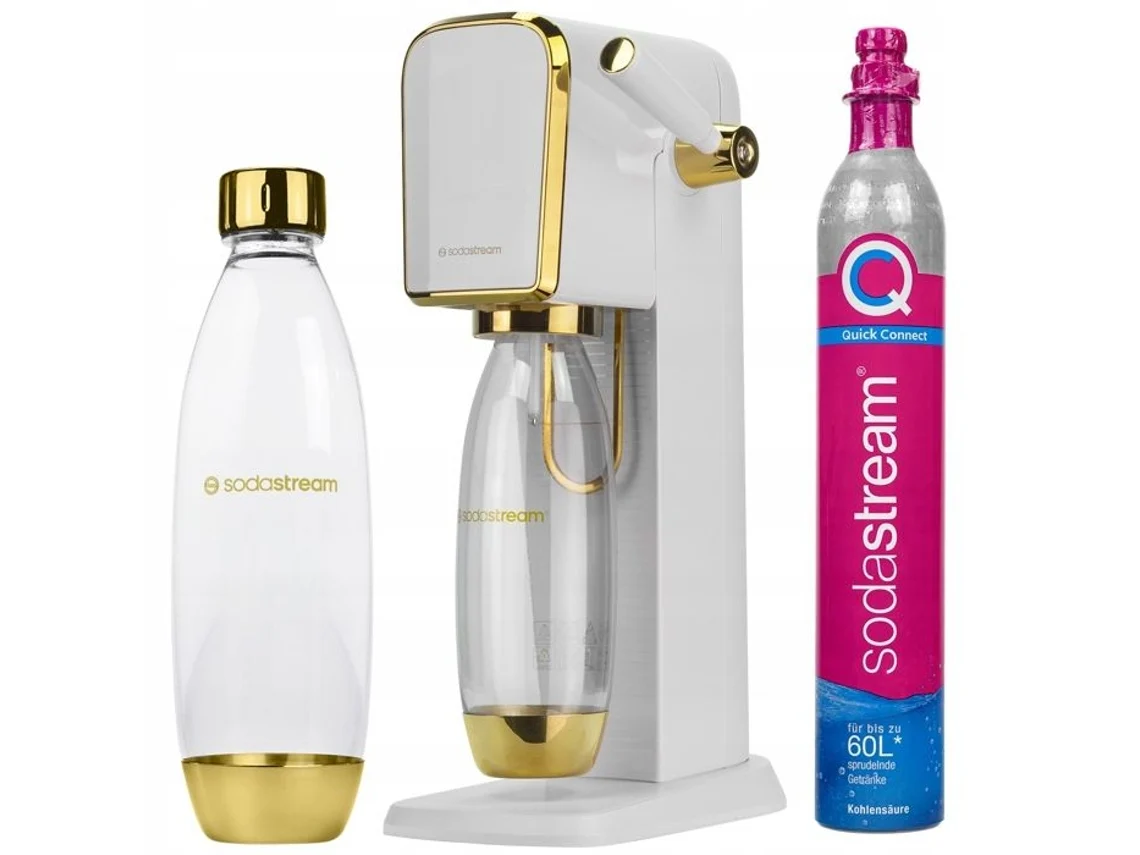 Carbonatado de agua para una botella Art White/Gold Sodastream