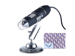 Microscopio USB portátil con luces LED para uso con aumento digital.