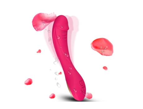 Vibrador de masaje Av con carga USB Vibrador de conversión de frecuencia Masturbador femenino erótico Rojo BISBISOUS