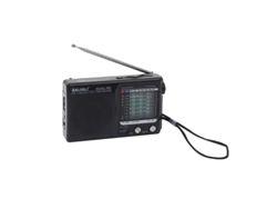 Radio portátil AM FM SW1 7, con altavoz, entrada para auriculares, funciona con 2 pilas AA, color negro.